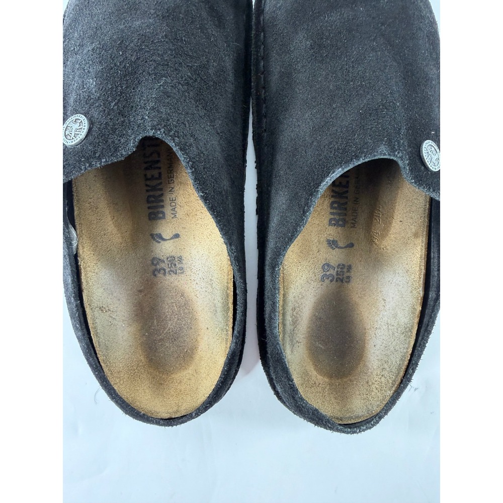 Birkenstock Buckley Black Suede Moccasin Clogs Mules Womens 39 L8 250 - Picture 2 of 7